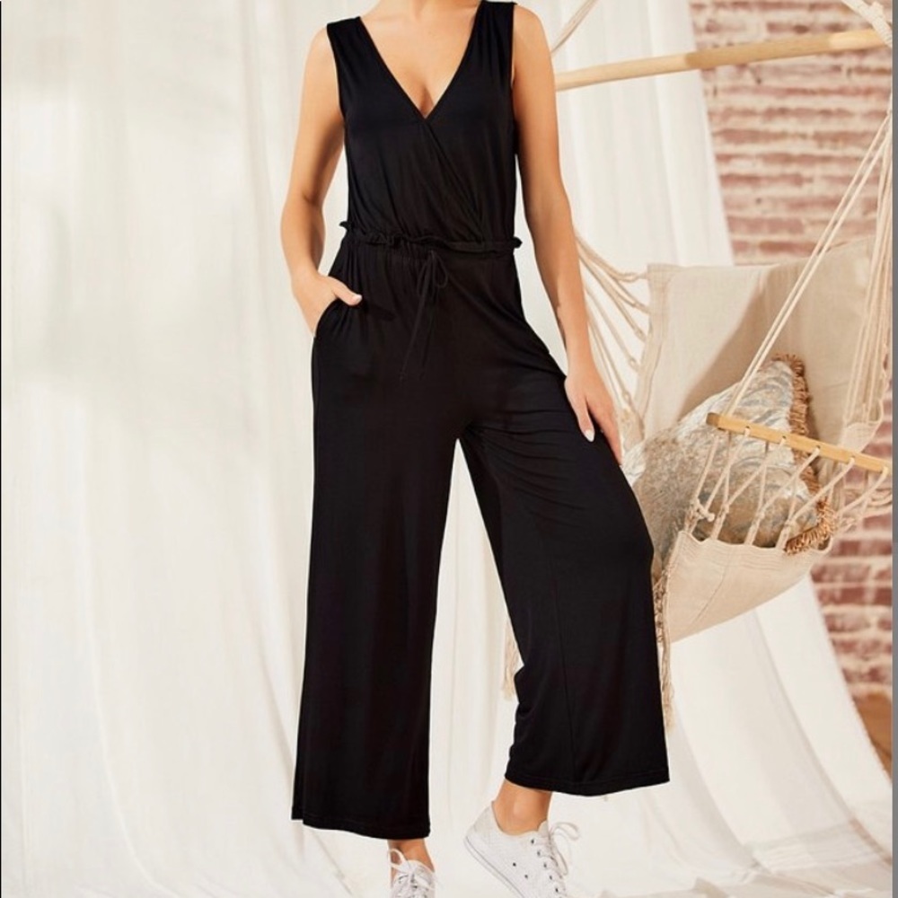 Simple By Suzanne Betro Womens Black Jumpsuit M L